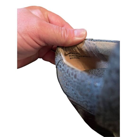 BOC Womens Grey Brown Born Peggy Pebbled Faux Leather Slip On Wedge Clog Size 8M - Picture 10 of 13